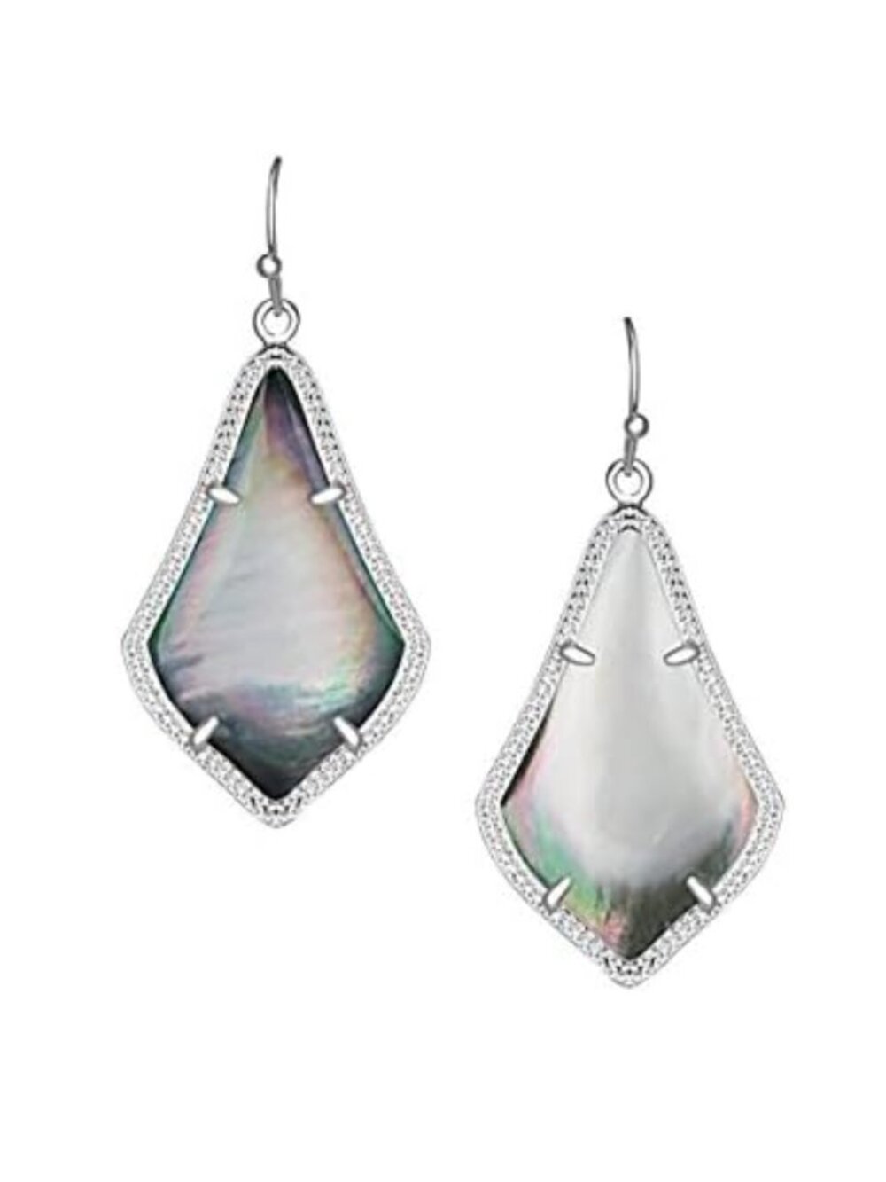 Kendra Scott Alex Earrings Abalone Shell in Silver - Picture 2 of 4